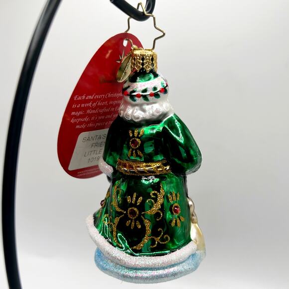 Rare Christopher Radko Santa’s Furry Friends European Glass X-Mas Ornament 3.5” - Picture 3 of 5